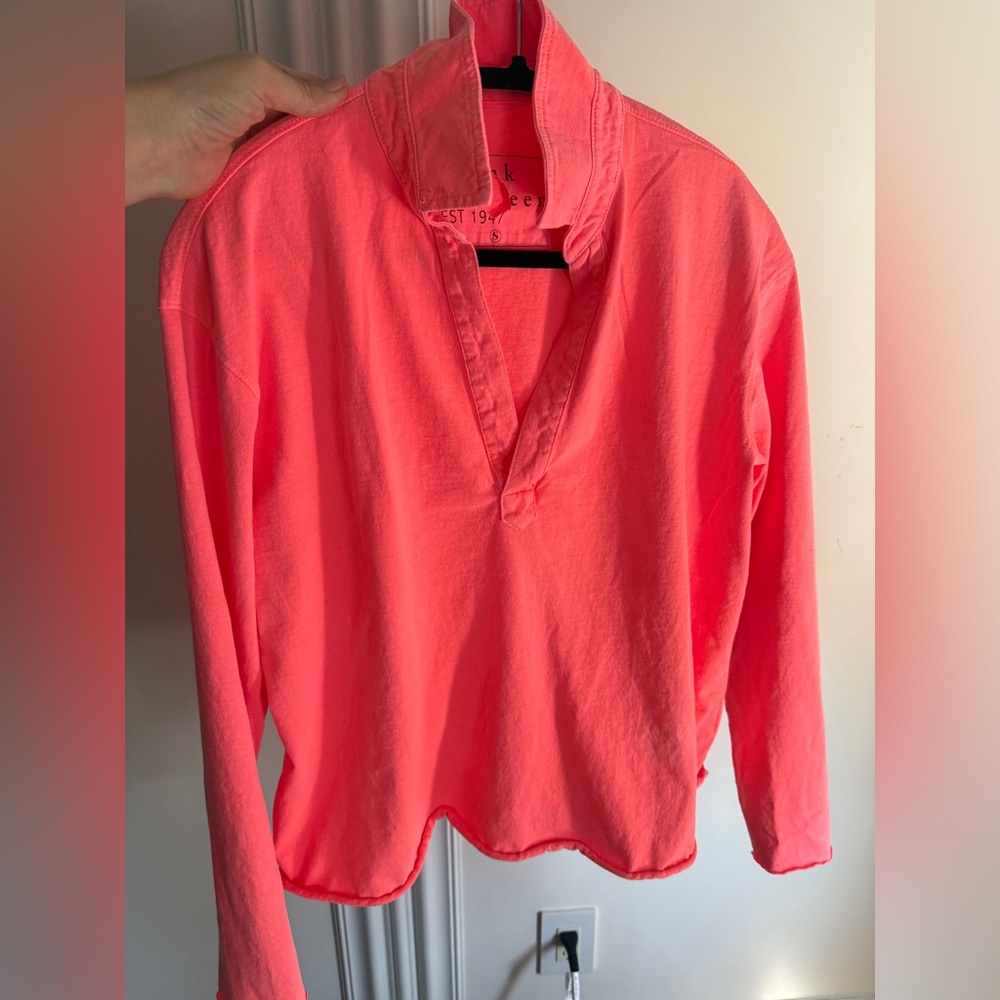 $168 Frank & Eileen - Popover Henley in bright S